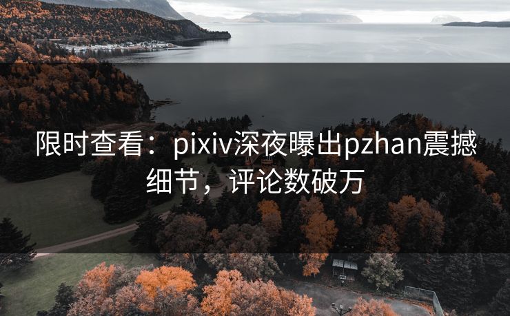 限时查看：pixiv深夜曝出pzhan震撼细节，评论数破万