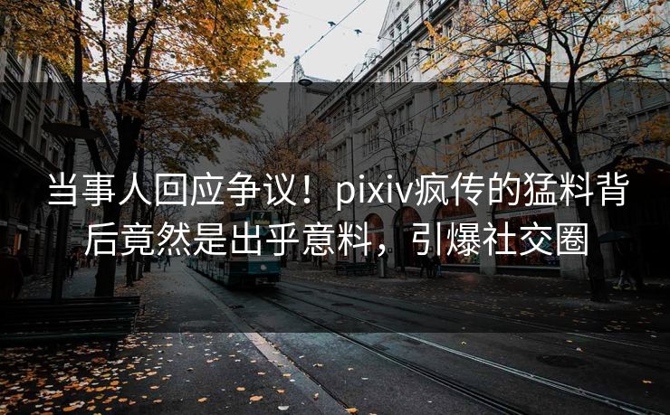 当事人回应争议！pixiv疯传的猛料背后竟然是出乎意料，引爆社交圈