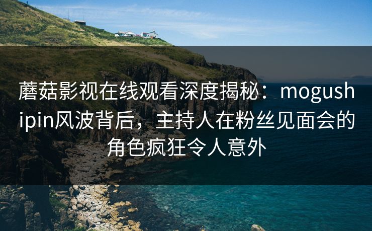 蘑菇影视在线观看深度揭秘：mogushipin风波背后，主持人在粉丝见面会的角色疯狂令人意外